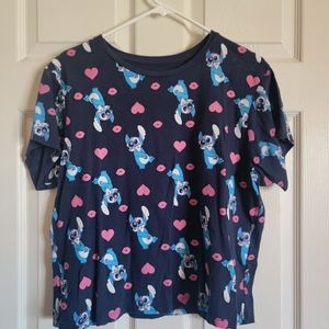 Disney Stitch with hearts crop top